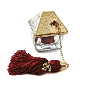 Γούρι κηροπήγιο σπιτάκι με φούντα