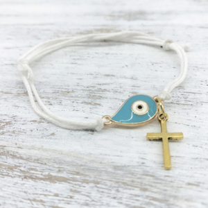 RNΜΑΡ15 | ΛΕΥΚΑ ΜΑΡΤΥΡΙΚΑ ΜΕ ΣΙΕΛ ΜΑΤΙ ΣΤΑΓΟΝΑ ΧΡΥΣΟ ΣΤΑΥΡΟΥΔΑΚ