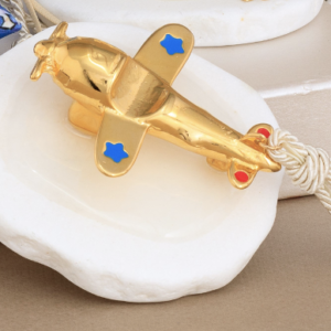 MΠΟΜΠΟΝΙΕΡΑ ΑΕΡΟΠΛΑΝΑΚΙ ΠΑΝΩ ΣΕ ΒΟΤΣΑΛΟ ΕΠΙΧΡΥΣΟΜΕΝΟ ΜΕ 24Κ. 