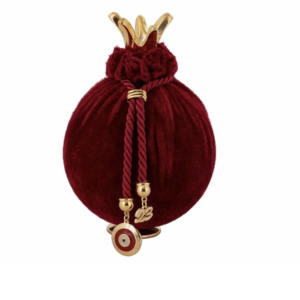 Διακοσμητικό ρόδι μπορντό βελούδινο