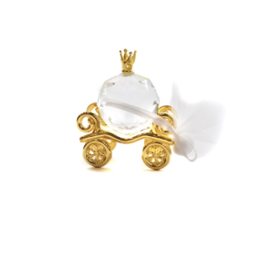 Μπομπονιέρα άμαξα τρισδιάστατη με κρύσταλλο