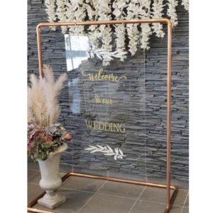 Πινακίδα PlexiGlass ''Welcome to our Wedding''