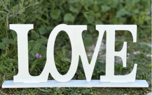 RNΗ3 | ΞΥΛΙΝΟ LOVE ΛΕΥΚΟ 85cmx20cm