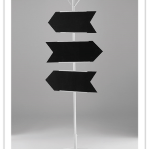 Διακοσμητικό Μεταλλικό Στάντ Με 3 Πινακίδες Μαυροπίνακες