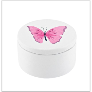 Μπομπονιέρα Κεραμική Μπιζουτιέρα Οβάλ Πεταλούδα