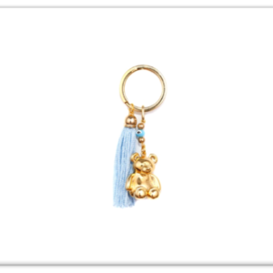 Μπομπονιέρα Μπρελόκ με Αρκουδάκι, Επιχρυσωμένο 24Κ