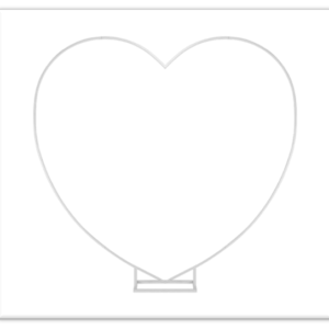 Μεταλλική Διακοσμητική Καρδιά Λευκή 1 Bέργα