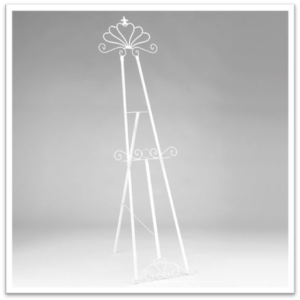 Μεταλλικό Καβαλέτο Λευκό 45 x 170 cm