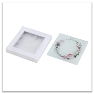 Σουβέρ Γυάλινο (Στεφάνι Λουλούδια)