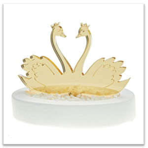 Βραχάκι Διπλός Κύκνος Πλέξι Χρυσό