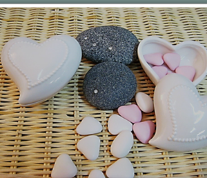 Κουτί πορσελάνινη καρδία άσπρη DL4647