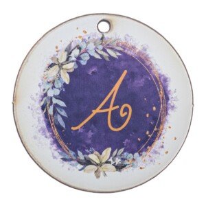 Μονόγραμμα μπλέ εκτυπωμένο 7εκ ΝΒ579