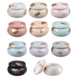 Μπιζουτιέρα Μακαρόν με Χρυση Πατίνα Κ883